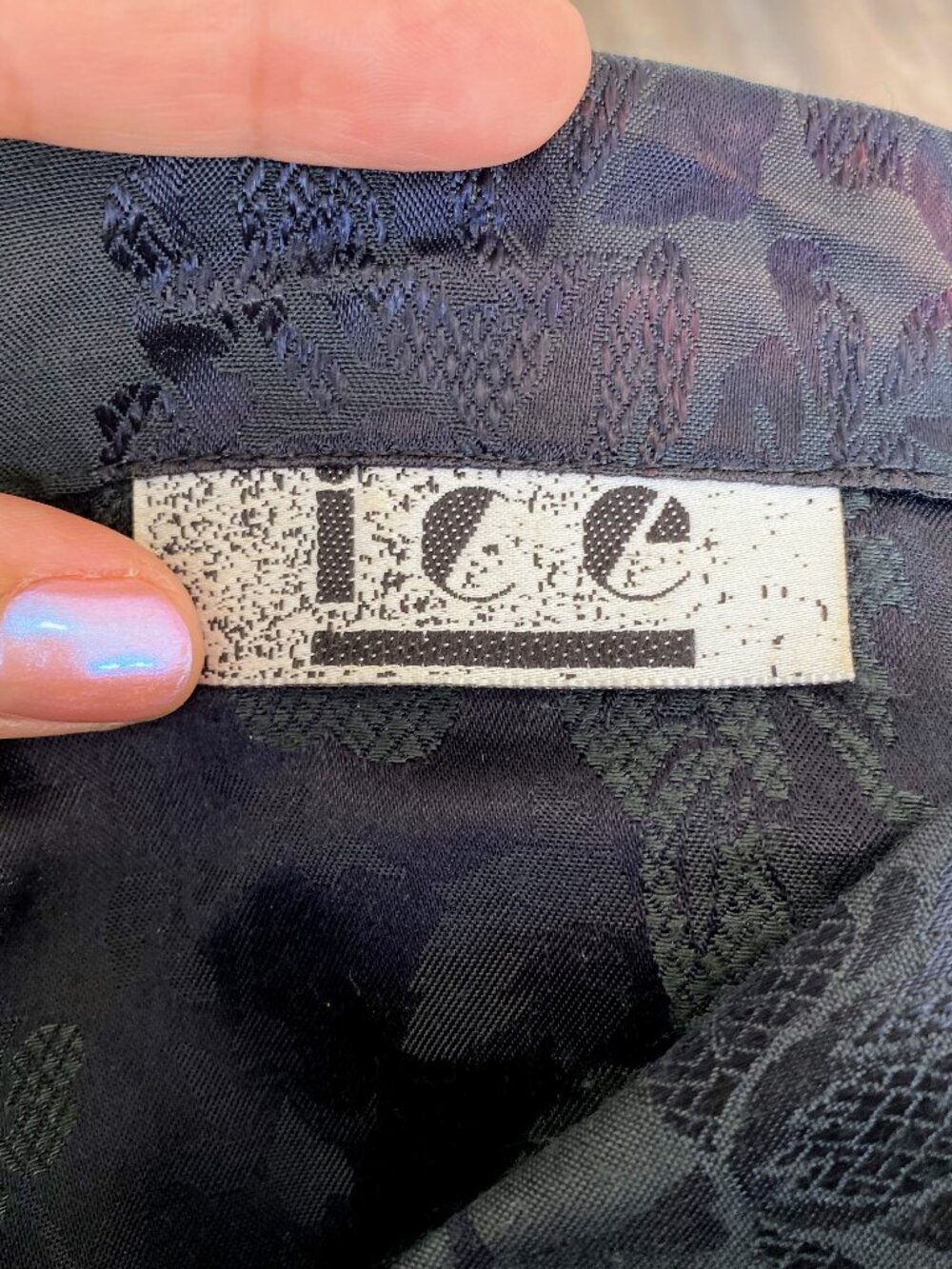 Vintage Black Jacquard Waistcoat Style Cropped Jacket / 80s - Picture 5 of 10